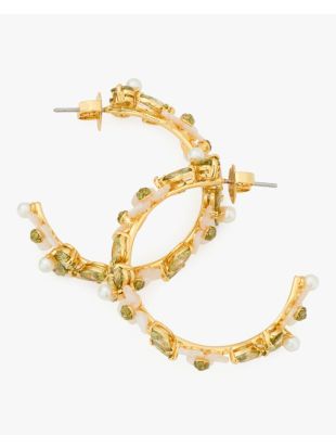 Precious Pansy Hoops