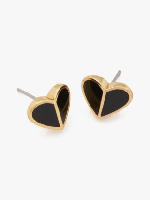 heritage spade small heart studs