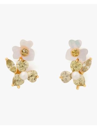 Precious Pansy Cluster Studs