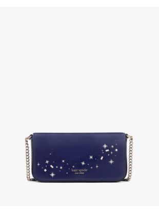 Devin Embellished Flap Chain Wallet