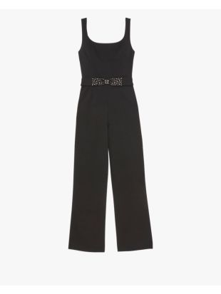 Embellished Bow Ponte Jumpsuit