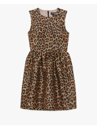 Classic Leopard Brocade Dress