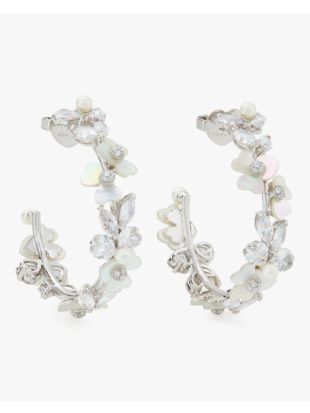 Precious Pansy Hoops