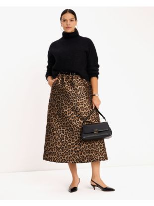 Classic Leopard Midi Skirt