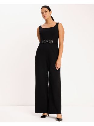 Embellished Bow Ponte Jumpsuit