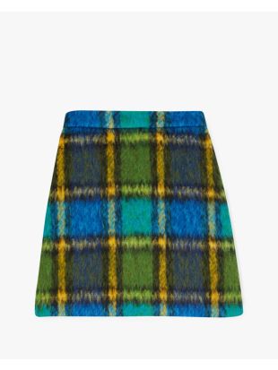 Grand Plaid A-line Skirt